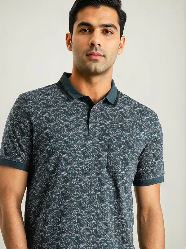 Men Printed Polo T-Shirt