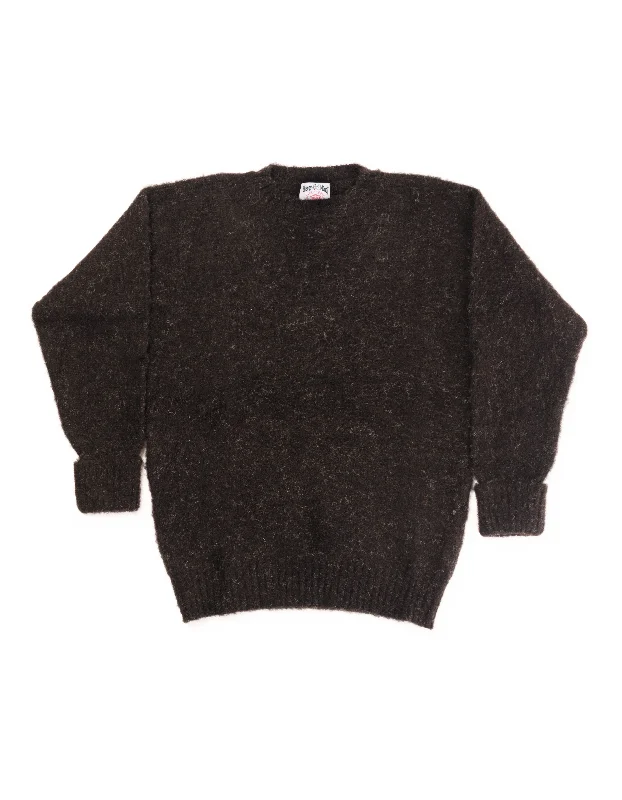 SHAGGY DOG SWEATER  DARK BROWN- CLASSIC FIT