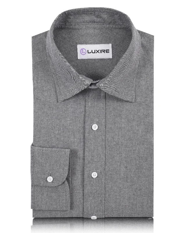 Grey Heathered Chambray Shirt