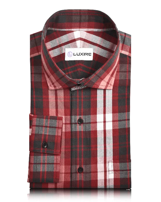 Red Grey Checks Shirt