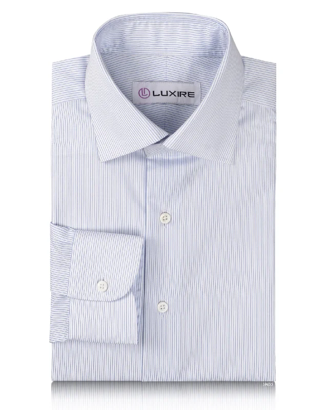 White HairLine Stripes Twill Shirt