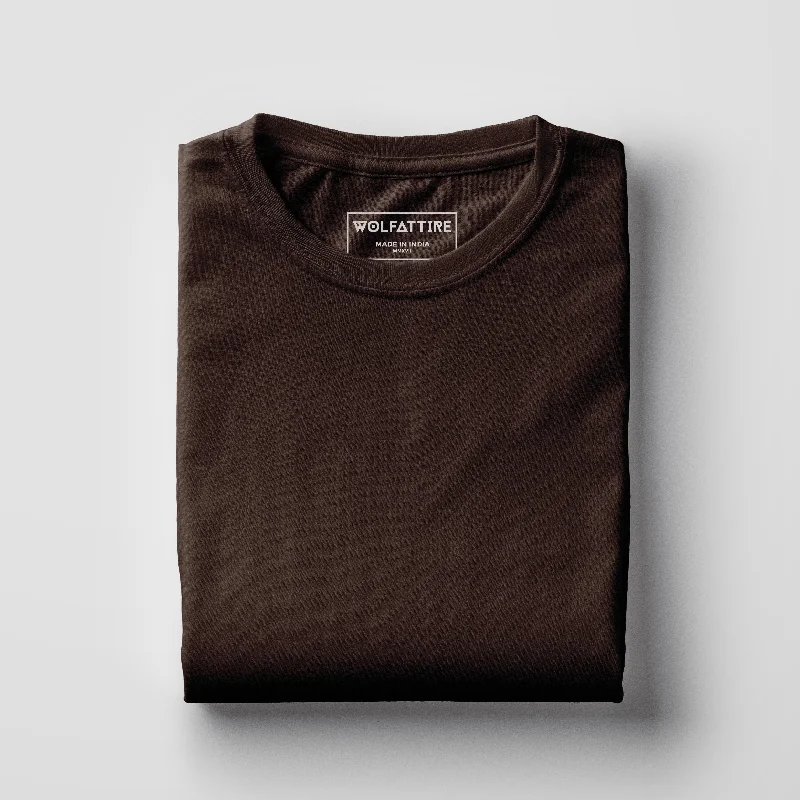 Chocolate Brown Half Sleeve T-Shirt for Men