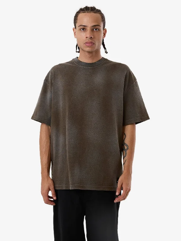 Cortex Worn Box Fit Oversize Tee - Faded Tarmac