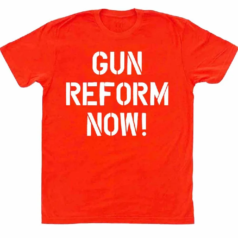 Gun Reform Now Orange T-Shirt Supporting Gays Against Guns