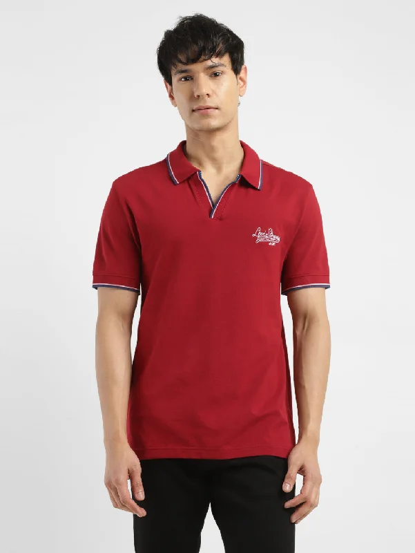 Men's Solid Slim Fit Polo T-shirt