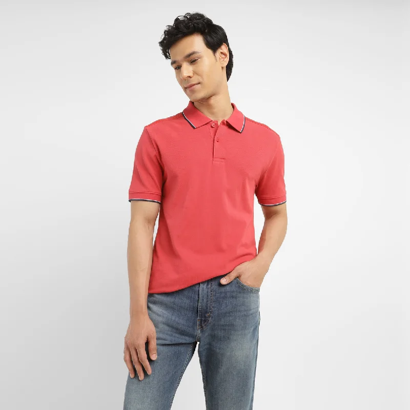 Men's Solid Slim Fit Polo T-shirt