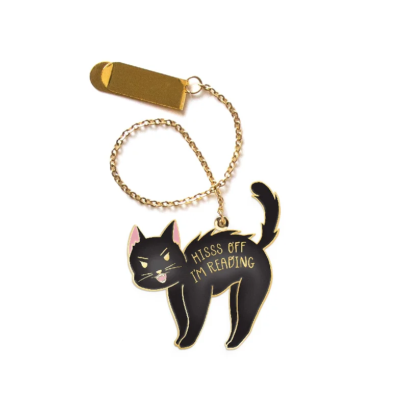 Black Cat Enamel Bookmark