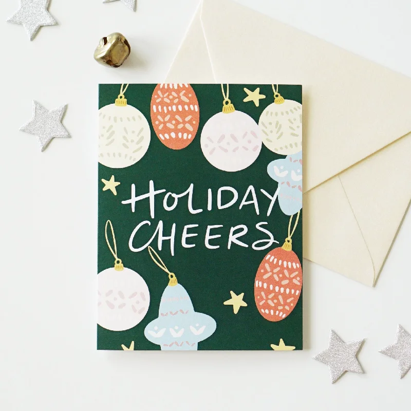 Green Holiday Bohemian Ornament Card