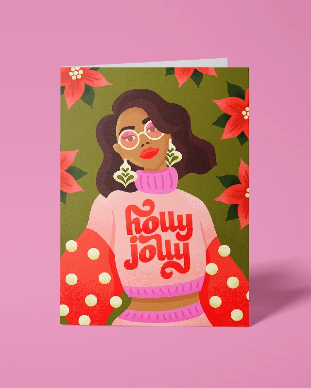 Holly Jolly Holiday Sweater - Greeting Card