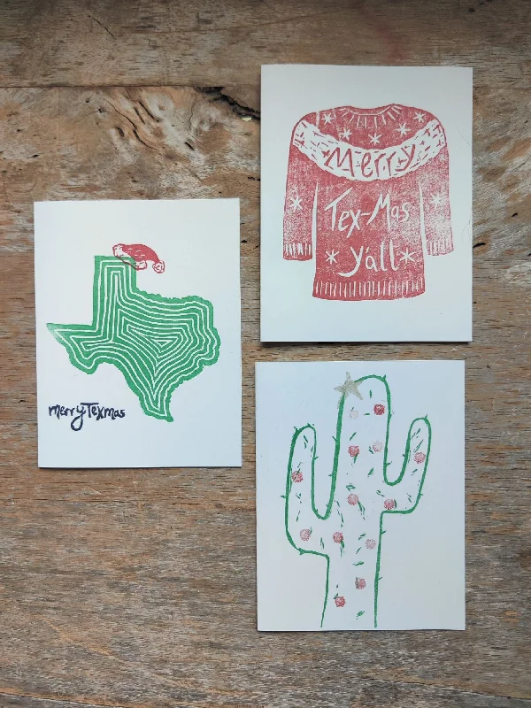 Merry Tex-mas Christmas Cards -3 Designs