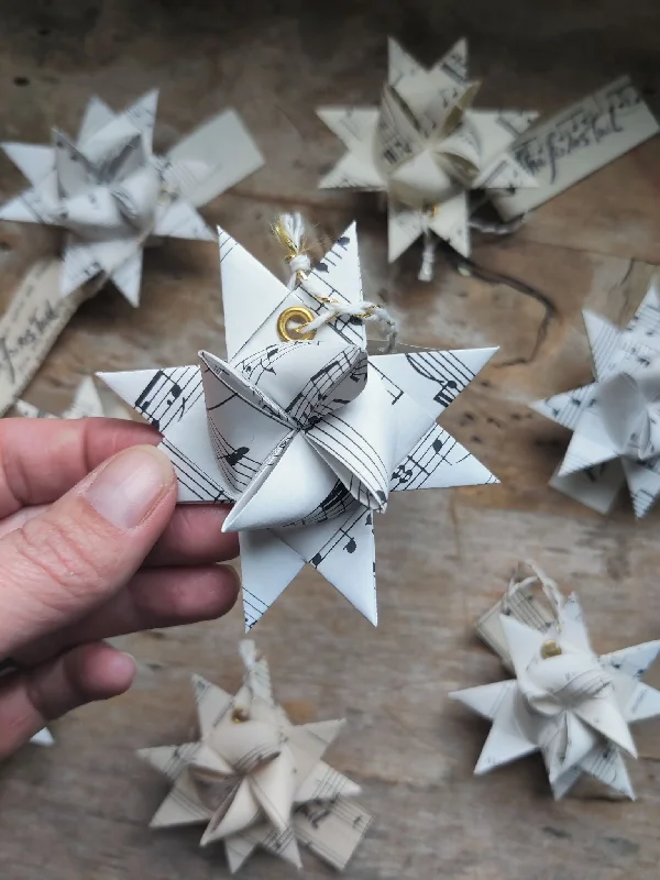 Upcycle Sheet Music Moravian Star